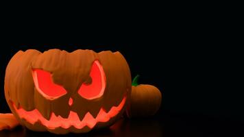 il Jack o lanterna zucca per Halloween soddisfare 3d interpretazione foto