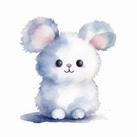 carino kawaii animale cartone animato personaggio isolato su bianca sfondo, creato con generativo ai foto