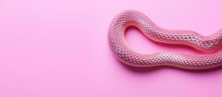 foto di un' vivace rosa serpente contro un' accoppiamento rosa sfondo, la creazione di un' Impressionante contrasto con copia spazio