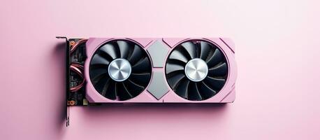 foto di un' computer fan su un' vivace rosa sfondo con copia spazio