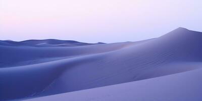 ai generato. ai generativo. blu buio sera sabbia dune deserto all'aperto natura paesaggio. avventura viaggio Esplorare arabo dubai Egitto viaggio vibrazione. grafico arte foto