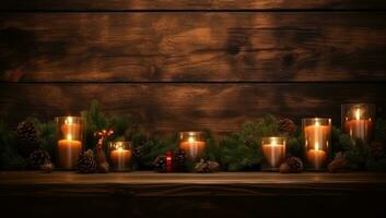 buio Natale di legno sfondo foto
