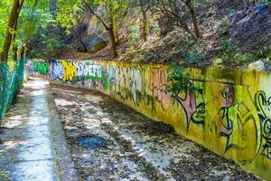 puerto escondido oaxaca Messico 2023 parete con graffiti arte disegni dipinti nel puerto escondido Messico. foto