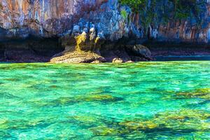 bellissimo tropicale calcare isole su KOH phi phi leh Tailandia. foto