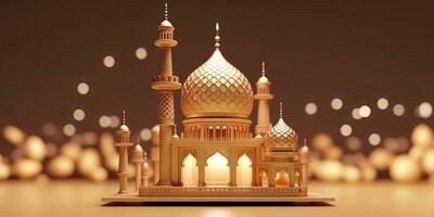 moderno islamico vacanza sfondo ornamentale Arabo fatto con generativo ai foto