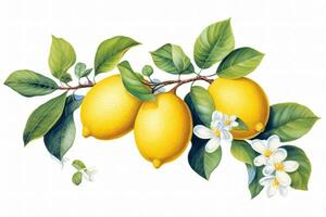 fresco Limone frutta. ai generativo foto