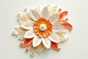 quilling fiori arte. ai generativo foto