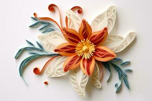 quilling fiori arte. ai generativo foto