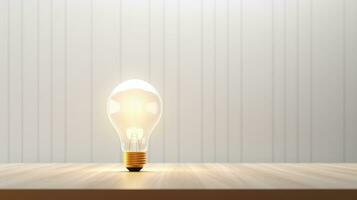 attività commerciale idee concetto con raggiante leggero lampadina. generativo ai foto