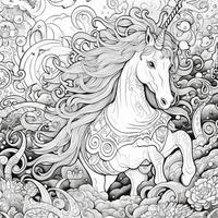 pagina da colorare unicorno foto