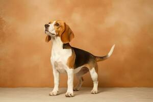 carino beagle nel natura, nazionale geografia, largo vita animali. ai generato. foto