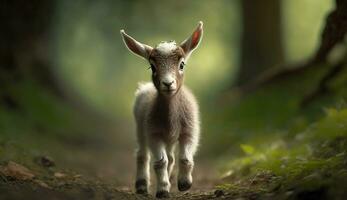 carino animale su natura. ai Immagine foto