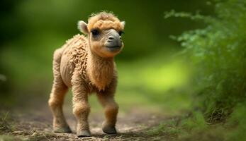 carino animale su natura. ai Immagine foto