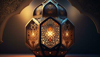 realistico Arabo lanterna di Ramadan celebrazione gratuito Scarica. ai generativo foto