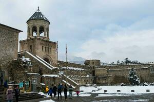 mtskheta, Georgia - gennaio 13, 2023 svetitskhoveli Cattedrale nel inverno stagione foto