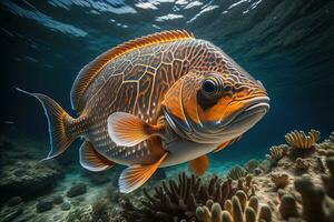 tropicale pesce nel il rosso mare. ai generativo foto