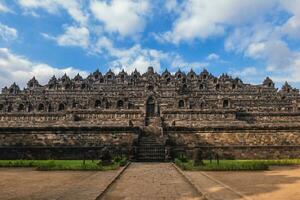 Borobudur o barabudur, un' mahayana buddista tempio nel magelang reggenza, Giava, Indonesia foto