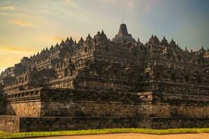 Borobudur o barabudur, un' mahayana buddista tempio nel magelang reggenza, Giava, Indonesia foto