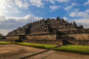 Borobudur o barabudur, un' mahayana buddista tempio nel magelang reggenza, Giava, Indonesia foto