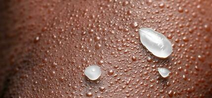collagene e acido ialuronico siero gel su pelle. spruzzi di acido ialuronico gel. foto