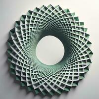 astratto geometrico forme nel il modulo di spirali. generativo ai foto