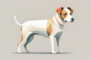 Jack russell terrier nel Basso poli stile. vettore illustrazione. generativo ai foto