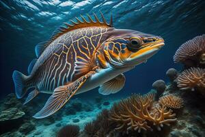 tropicale pesce nel il rosso mare. ai generativo foto