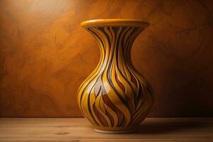 ceramica vaso su un' solido colore sfondo. ai generativo foto