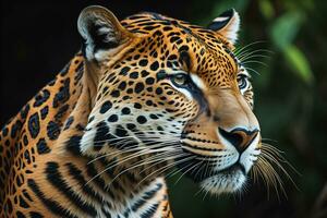 ritratto di un' tigre su un' solido colore sfondo. avvicinamento. ai generativo foto