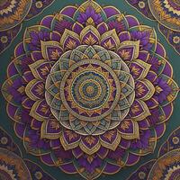 mandala modello. Vintage ▾ decorativo elementi. mano disegnato orientale sfondo. ai generativo foto