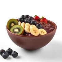 acai ciotola con frutta generativo ai foto