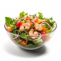 insalata con gamberetti ceviche generativo ai foto