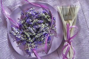 presentazione di lavanda fiore foto