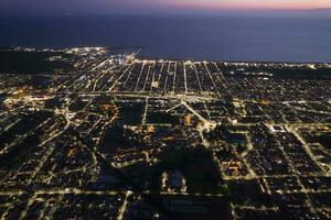 viareggio città aereo Visualizza a notte foto
