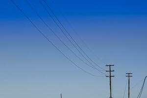 fotografico documentazione di un vecchio energia linea foto