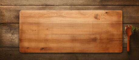 il legna taglio tavola modello impostato è un isolato Immagine con un' Vintage ▾ chopping tavola sfondo. foto