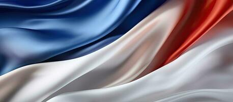il francese seta bandiera Caratteristiche un' bianca sezione per testo. foto