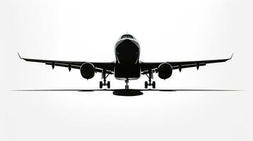 aereo silhouette su bianca sfondo foto
