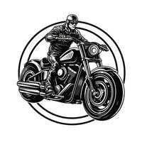 nero motociclo club logo isolato foto