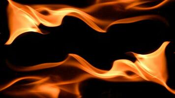 fuoco sfondo ardente fiamma telaio su un' nero sfondo foto