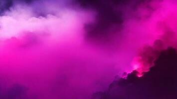fantasia Cloudscape con raggiante rosa e viola colori ai generato foto