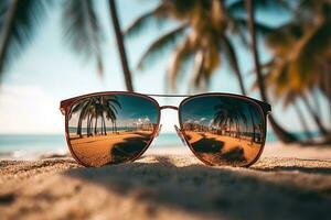 bicchieri su il spiaggia foto