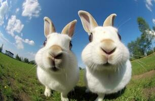 divertente conigli ritratto foto