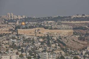 Vista della città vecchia di Gerusalemme in Israele foto