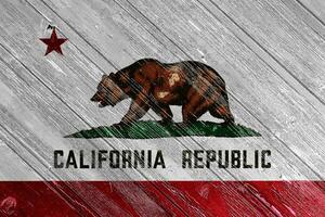 bandiera di di Stati Uniti d'America stato California su un' strutturato sfondo. concetto collage. foto