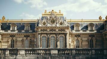 foto di il camera con il interno design di il palazzo di versaglia, Francia. generativo ai