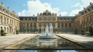 mozzafiato bellezza di il palazzo di Versailles nel Francia. generativo ai foto