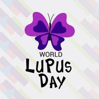 illustrazione vettoriale di uno sfondo per la giornata mondiale del lupus