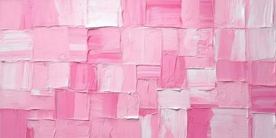 generativo ai, avvicinamento di impasto astratto ruvido rosa arte pittura struttura foto