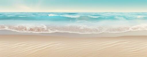 spiaggia sabbia con blu acqua foto